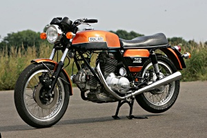 Ducati 1971 750 GT; prototype of the fictional Velara motorcycle